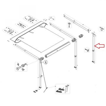 Fiamma Staander CaravanStore XL Rechts 350-550, Ophalen of Verzenden, Nieuw, Fiamma