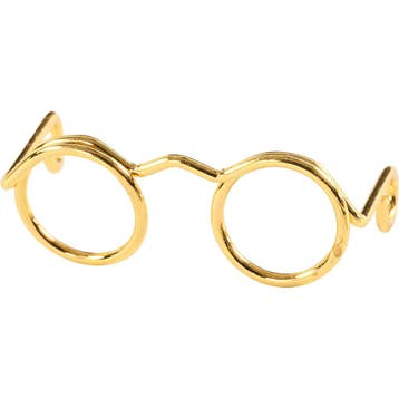 Bril, B: 25 mm, goud, 10 stuk/ 1 doos, Nieuw