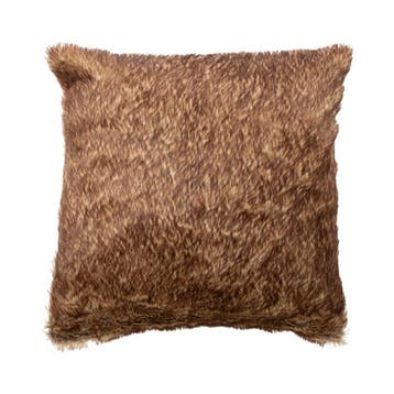 Kussen Allover vacht bruin 45x45cm, Verzenden, Nieuw