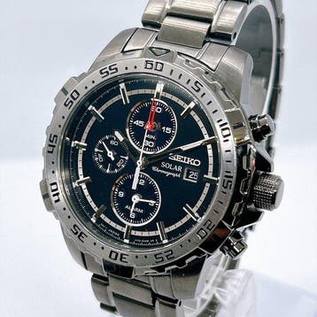 Seiko - Solar Chronograph - Zonder minimumprijs - V172-0AT0