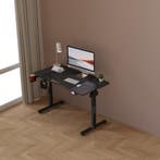 Game bureau Stryn zit sta elektrisch 120x60x72-117 cm zwart, Verzenden, Nieuw