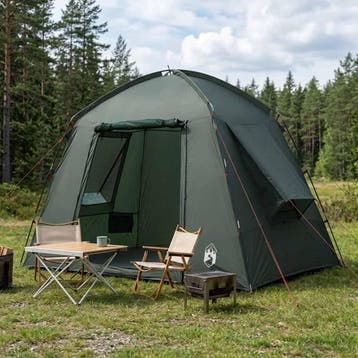 vidaXL Huisje Tent met dak Legergroen 210 x 210 x 138 cm, Verzenden, Nieuw, Tot en met 2