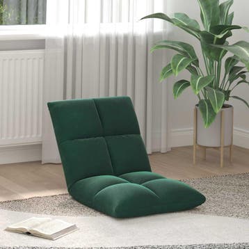 vidaXL Verstelbare vlo stoelen Donkergroen Fluweel, Huis en Inrichting, Stoelen, Verzenden, Nieuw