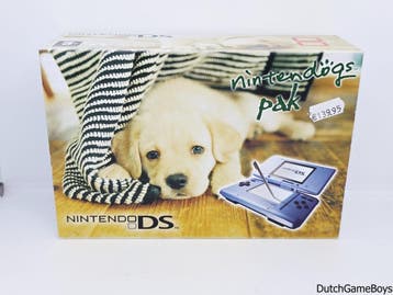 Nintendo DS - Console - Blue - Nintendogs Pak, Spelcomputers en Games, Verzenden, Gebruikt