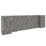 vidaXL Gabion plantenbak H-vormig 260x40x80 cm staaldraad, 100 cm of meer, Verzenden, Nieuw, Metaal