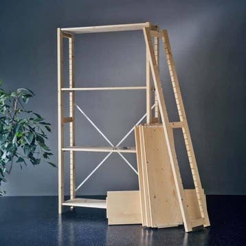 Houten magazijnstelling basisrek | Diepte 40cm, Nieuw in verpakking