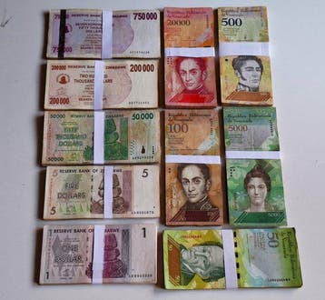 Wereld. - 250 banknotes (10 x 25) - various dates (Zonder