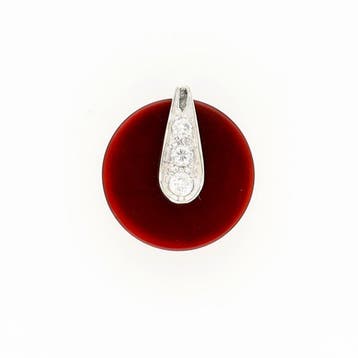 Hanger - 14 karaat Witgoud Diamant (Natuurlijk) - Diamant -