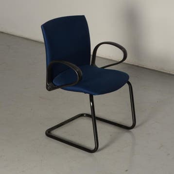 Haworth D5088 vergaderstoel, blauw, sledeframe, Ophalen of Verzenden, Nieuw
