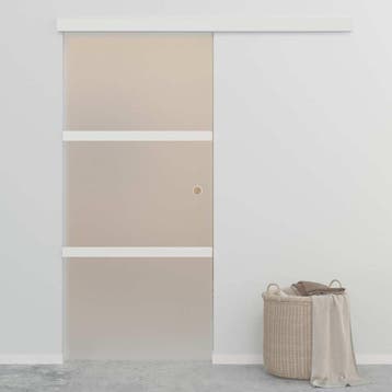 vidaXL Schuifdeur 90x212 cm ESG-glas en aluminium, Doe-het-zelf en Verbouw, Verzenden, Nieuw