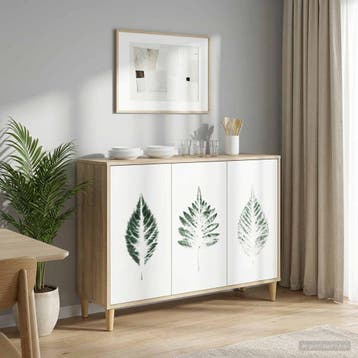 vidaXL Dressoir HANAU Sonoma 102 x 33 x 75 cm Bewerkt hout, Verzenden, Nieuw, Overige houtsoorten, Minder dan 50 cm