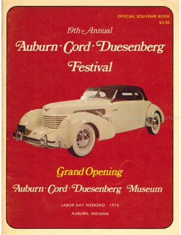 19th ANNUAL AUBURN - CORD - DEUSENBERG FESTIVAL, Nieuw, Author