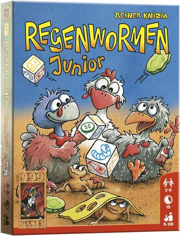 Regenwormen - Junior | 999 Games - Dobbelspellen, Verzenden, Nieuw