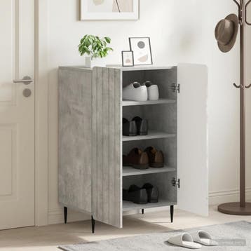 vidaXL Schoenenkast ZWOLLE 59,5 x 39,5 x 91,5 cm Bewerkt, Huis en Inrichting, Verzenden, Nieuw