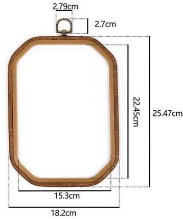 Brocante houten borduurring rechthoekig met stelschroef, Ophalen of Verzenden, Nieuw