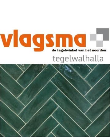 Groene handvormtegels opal emerald | 7,5x30 bricks glans, Verzenden, Nieuw, Minder dan 20 cm, 20 tot 40 cm