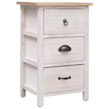 vidaXL Bijzetkast 35x25x57 cm paulowniahout, Verzenden, Nieuw