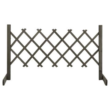 vidaXL Tuinlatwerk 120x60 cm massief vurenhout grijs, Tuin en Terras, Verzenden, Nieuw, Hout, Minder dan 1 meter