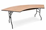 Kwartronde klaptafel 152/239cm | houten blad, Ophalen of Verzenden, Nieuw, Kunststof
