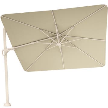 Nexus T2 premium zweefparasol 300x300 cm sand stone mast, Ophalen of Verzenden, Nieuw