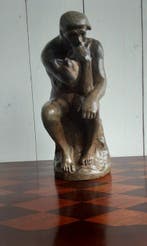 Figuur - P. Chenet - de denker - 24,5 cm - Brons, Antiek en Kunst