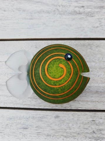Borowski - sculptuur, Geblazen glazen vis - 11 cm - Glas, Antiek en Kunst, Antiek | Glas en Kristal