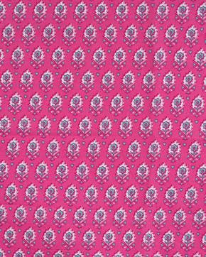 Katoen Voile Brandende Bloemen Roze, Nieuw, Roze