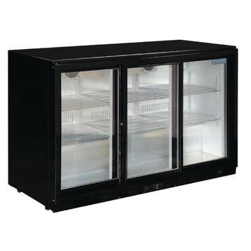 Barkoeling | 3 schuifdeuren | zwart | 330L |90(h)x135x52cm, Verzenden, Nieuw in verpakking