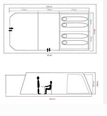 Coleman Fastpitch Victoria Falls 4 Vier persoons tent nieuw, Verzenden, Nieuw, Tot en met 4