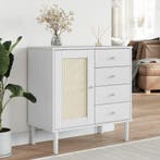 vidaXL Dressoir SENJA 80x40x80 cm rattan look massief, Verzenden, Nieuw, 50 tot 100 cm, Grenenhout