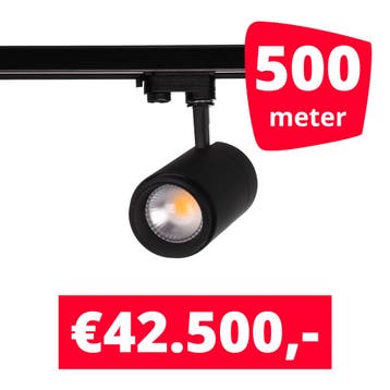 LED Railverlichting Easy Focus 25W Zwart 500 spots + 500M, Ophalen of Verzenden