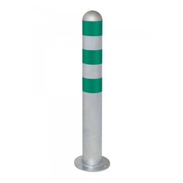 Rampaal Verzinkt Ø108 Grijs/Groen Ronde Voetplaat, Verzenden