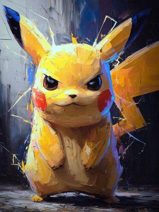 Canvas Fit - Alberto Ricardo - Pikachu el rayo luminoso, Spelcomputers en Games, Spelcomputers | Overige Accessoires