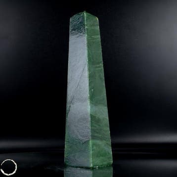 Natuurlijke hoogwaardige jade-nephriet Kristall-Obelisk,