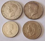 Wereld. Lote de Plata Mundial (4 piezas) - España, EE. UU.,