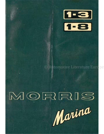 1972 MORRIS MARINA 1.3 | 1.8 INSTRUCTIEBOEKJE NEDERLANDS