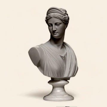 Beeld, Busto di Diana Cacciatrice Scultura in Marmo - 15 cm