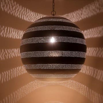 Witte oosterse hanglamp filigrain, Nimra, Ophalen of Verzenden, Nieuw, Overige materialen, Oosters