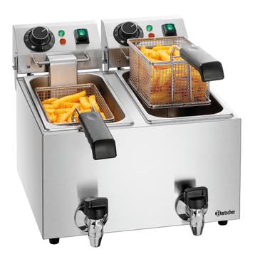 Bartscher Friteuse | SNACK II PLUS | Elektrisch | 4+4L | 50°, Ophalen of Verzenden, Nieuw in verpakking