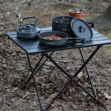 Draagbare camping pannenset met pot en waterkoker set, Verzenden, Nieuw