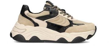 PS Poelman CATO Dames Sneakers - Zwart Met Beige Combinatie, Kleding | Dames, Schoenen, Verzenden, Nieuw