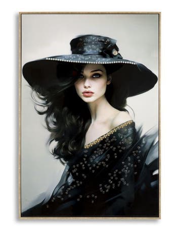 SCHILDERIJ OP DOEK GELAKT DORI MET LIJST -A- CM 62X4X92 -, Ophalen of Verzenden, Nieuw