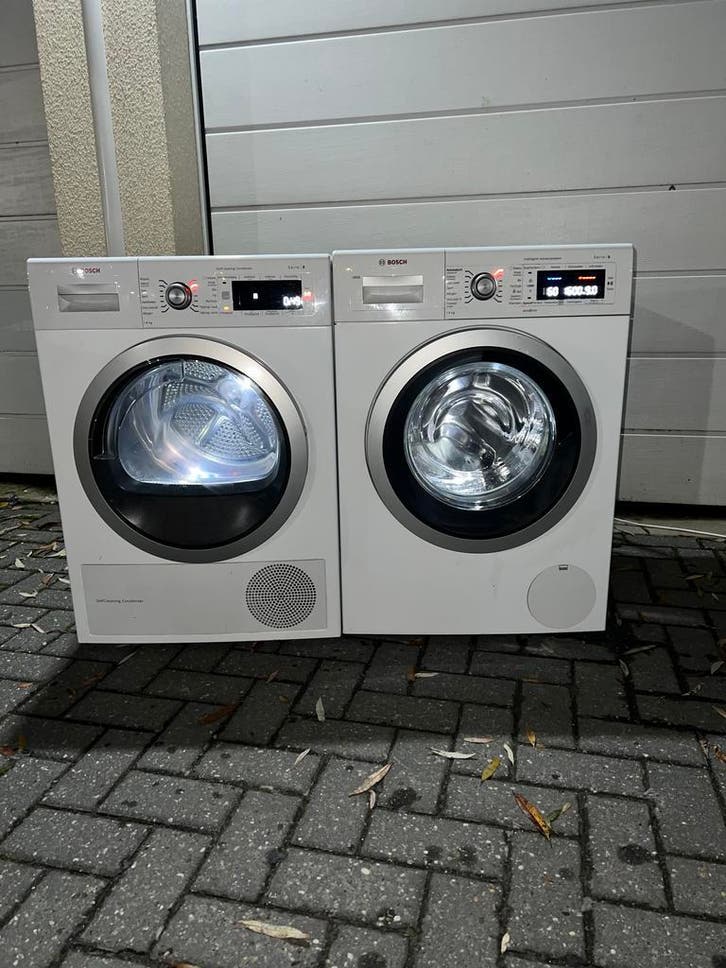KONINGSDEAL! BOSCH 9KG Wasmachine BOSCH 9KG Warmtepompdroger, Witgoed en Apparatuur, Wasmachines, Minder dan 85 cm, 1200 tot 1600 toeren
