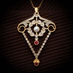 Zonder minimumprijs - Halsketting Zilver Diamant, Nieuw