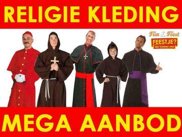 Priester carnavalskleding - Mega aanbod priester kostuums, Ophalen of Verzenden, Nieuw
