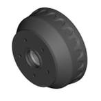 Remtrommel KNOTT 10 inch 200x50mm 112*5 incl. compactlager, Auto diversen, Aanhangwagen-onderdelen, Ophalen of Verzenden, Nieuw