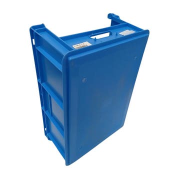 Magazijnbak, 600x400x215 mm, euronorm, blauw pp, gebruikt -, Ophalen of Verzenden, Gebruikt, Bak of Kist