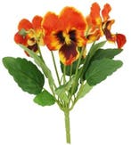 Viooltje Pansy Kunst Oranje Pick 30 cm, Huis en Inrichting, Woonaccessoires | Kunstplanten en Kunstbloemen, Ophalen of Verzenden