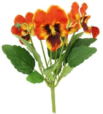 Viooltje Pansy Kunst Oranje Pick 30 cm, Ophalen of Verzenden, Nieuw