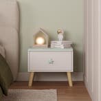 Kindernachtkastje Sandnes 31x38x30 cm wit en mintgroen [en.c, Verzenden, Nieuw